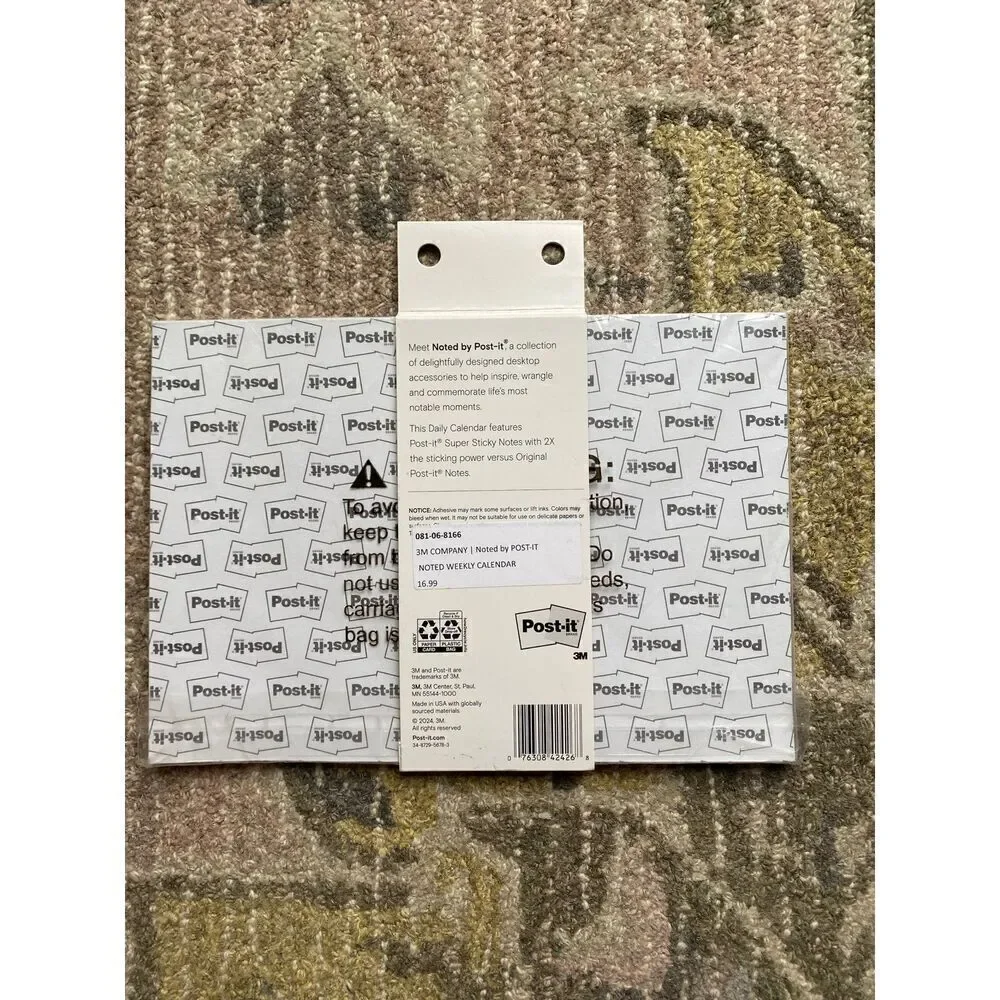 Noted By Post It Weekly Desk Paper Tablet Planner